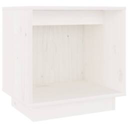 Berkfield Home Bedside Cabinet White 40x30x40 cm Solid Wood Pine - Size: 40 x 30 x 40 cm - thumbnail 1