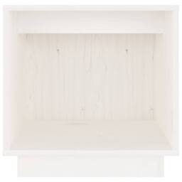 Berkfield Home Bedside Cabinet White 40x30x40 cm Solid Wood Pine - Size: 40 x 30 x 40 cm - thumbnail 4