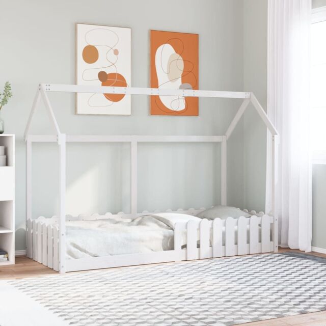 Berkfield Home Kids' House Bed Frame without Mattress White 80x200 cm - image 1