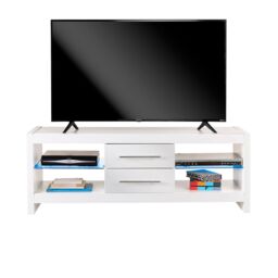"Moderna TV Stand Cabinet 140cm Modern White Glossy Finish for 65"" TV's" - thumbnail 5