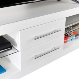 "Moderna TV Stand Cabinet 140cm Modern White Glossy Finish for 65"" TV's" - thumbnail 6