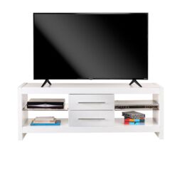 "Moderna TV Stand Cabinet 140cm Modern White Glossy Finish for 65"" TV's" - thumbnail 2