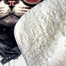 Warren Reed - Designer American Shorthair Cat Splashart Sherpa Blanket - Size: Large - thumbnail 3