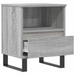 Berkfield Home Bedside Cabinets 2 pcs Grey Sonoma 40x35x50 cm Engineered Wood - Size: 40 x 35 x 50 cm - thumbnail 6