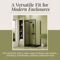 Balterley Premium Slimline Square Shower Tray - 900mm - Slate Black - thumbnail 7