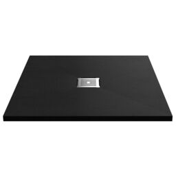 Balterley Premium Slimline Square Shower Tray - 900mm - Slate Black - thumbnail 1