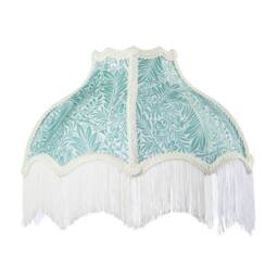 Happy Homewares Classic Victorian Lamp Shade in Light Emerald Green Velvet with Trims - Size: 14 inches - thumbnail 4
