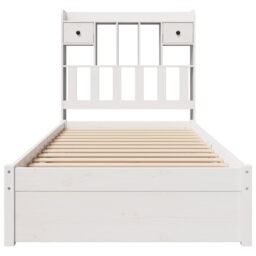 Berkfield Home Bookcase Bed without Mattress White 90x190cm Single Solid Wood Pine - thumbnail 4