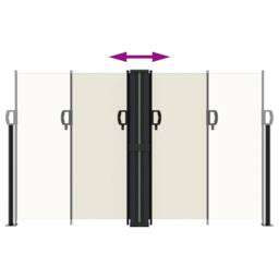 Berkfield Home Retractable Side Awning Cream 140x600 cm - thumbnail 5