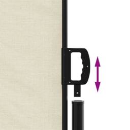 Berkfield Home Retractable Side Awning Cream 140x600 cm - thumbnail 6