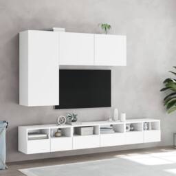 Berkfield Home TV Wall Cabinet White 60x30x30 cm Engineered Wood - Size: 60 x 30 x 30 cm - thumbnail 4