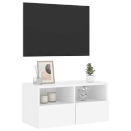 Berkfield Home TV Wall Cabinet White 60x30x30 cm Engineered Wood - Size: 60 x 30 x 30 cm - thumbnail 5