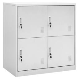 Berkfield Home Locker Cabinets 2 pcs Light Grey 90x45x92.5 cm Steel - thumbnail 2
