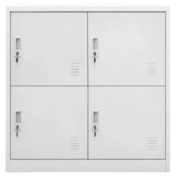 Berkfield Home Locker Cabinets 2 pcs Light Grey 90x45x92.5 cm Steel - thumbnail 3