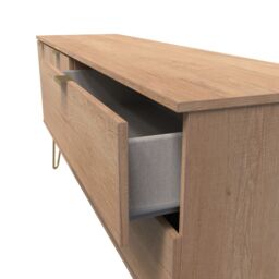 Ready Assembled 2 U Fuji 2 Drawer 2 Door Wide Sideboard (Ready Assembled) in Natural - Size: Large - thumbnail 5