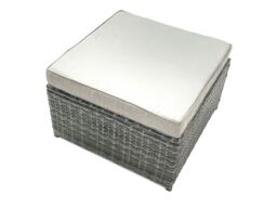 Fimous Outdoor Garden Furniture Set with Reclining Chair Big Footstool Dark Grey Mixed - thumbnail 6