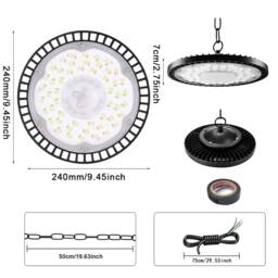 Havendro LED High Bay Light Workshop Garage Lights Industrial Warehouse Lamp in Black - thumbnail 2