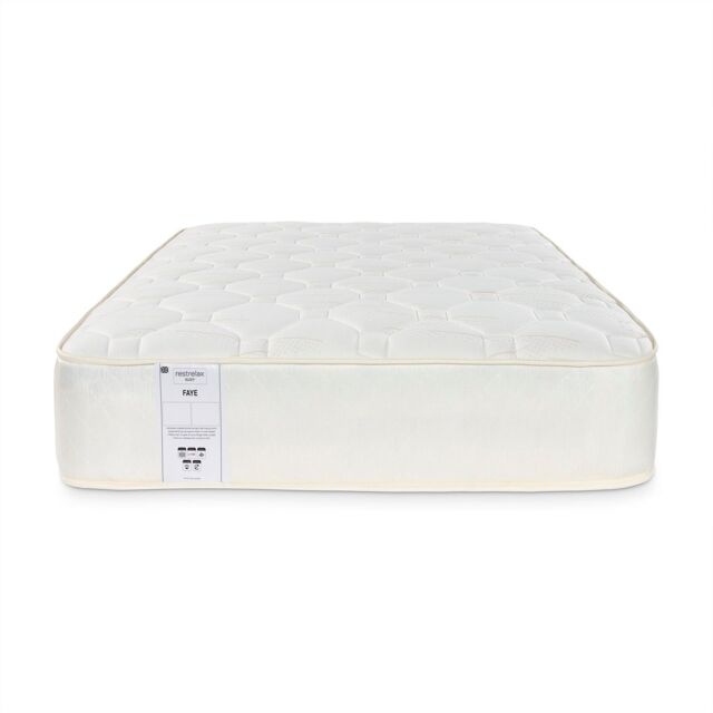 Rest Relax Faye 1000 Pocket Sprung Quilted Mattress in White - Size: Single - image 1