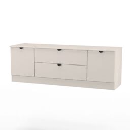 Ready Assembled 2 U Norway 2 Door 2 Drawer Superwide TV Unit (Ready Assembled) in Taupe - thumbnail 4