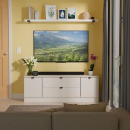 Ready Assembled 2 U Norway 2 Door 2 Drawer Superwide TV Unit (Ready Assembled) in Taupe - thumbnail 1