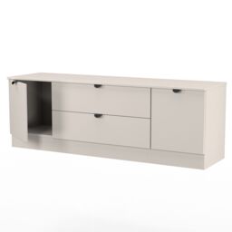Ready Assembled 2 U Norway 2 Door 2 Drawer Superwide TV Unit (Ready Assembled) in Taupe - thumbnail 6