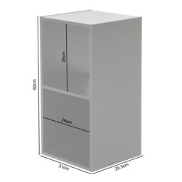Home Garden Direct Jane - 2x1 Bookcase - Cube storage boxes (Black) in Black - Size: 1 Pack - thumbnail 5