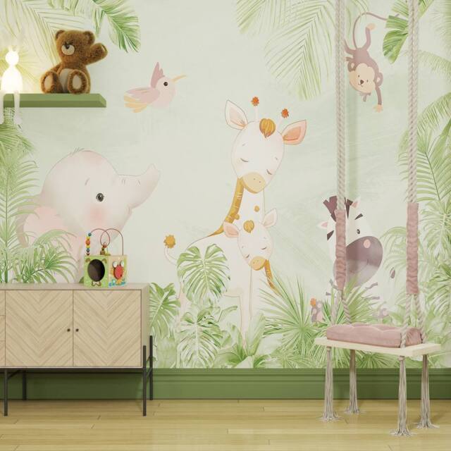 Superfresco Easy Circle of Life Green Print To Order 3m x 2.8m Mural - image 1