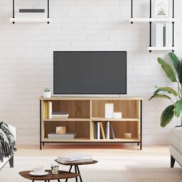 Berkfield Home TV Cabinet Sonoma Oak 100x40x50 cm Engineered Wood in Brown - Size: 100 x 40 x 50 cm - thumbnail 1