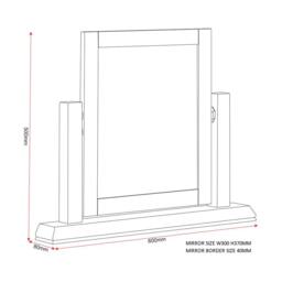 Seconique Bordeaux Dressing Table Mirror in Ivory - thumbnail 6