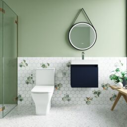 Balterley Cloakroom Vanity Unit, Tap & Toilet - Electric Blue/Chrome in Blue - thumbnail 2
