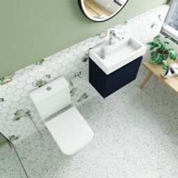 Balterley Cloakroom Vanity Unit, Tap & Toilet - Electric Blue/Chrome in Blue - thumbnail 3