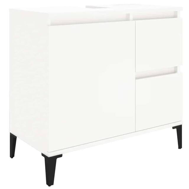 Berkfield Home Bathroom Cabinet White 65x33x60 cm Engineered Wood - Size: 65 x 33 x 60 cm - image 1