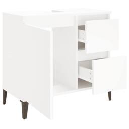 Berkfield Home Bathroom Cabinet White 65x33x60 cm Engineered Wood - Size: 65 x 33 x 60 cm - thumbnail 6