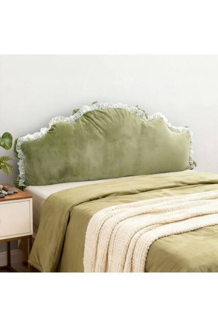 Living and Home Soft Headboard Pillow Backrest Cushion in Green - image 1