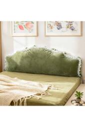 Living and Home Soft Headboard Pillow Backrest Cushion in Green - thumbnail 4