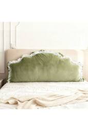 Living and Home Soft Headboard Pillow Backrest Cushion in Green - thumbnail 2