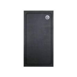 Balterley Black Rectangular Slate Effect Shower Tray, 1200x800mm - thumbnail 1