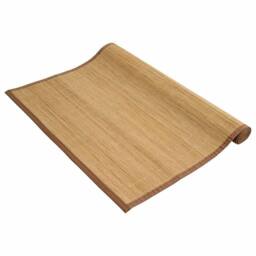 Berkfield Home Rug Bamboo 160x230 cm Brown in Tan - Size: 100 cm diameter