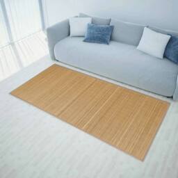 Berkfield Home Rug Bamboo 160x230 cm Brown in Tan - Size: 100 cm diameter - thumbnail 2