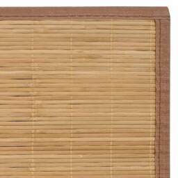 Berkfield Home Rug Bamboo 160x230 cm Brown in Tan - Size: 100 cm diameter - thumbnail 6