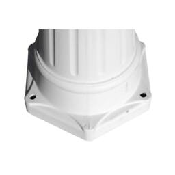 Berkfield Home Decorative Garden Light Post 3-arms 215 cm White Aluminium - thumbnail 5