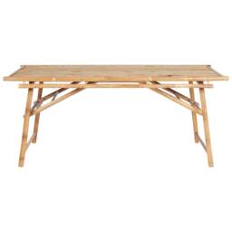 Wyld and Coco Bamboo Garden Table 180cm Light Brown - thumbnail 3