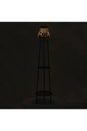Living and Home 2 Pack Double Tier Solar-Powered Plant Stand Light in Black - thumbnail 3
