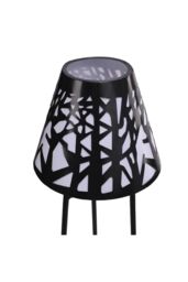 Living and Home 2 Pack Double Tier Solar-Powered Plant Stand Light in Black - thumbnail 2