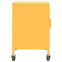 Berkfield Home Storage Cabinet Mustard Yellow 60x35x56 cm Steel - Size: 60 x 35 x 56 cm - thumbnail 4