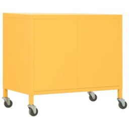 Berkfield Home Storage Cabinet Mustard Yellow 60x35x56 cm Steel - Size: 60 x 35 x 56 cm - thumbnail 5