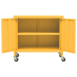 Berkfield Home Storage Cabinet Mustard Yellow 60x35x56 cm Steel - Size: 60 x 35 x 56 cm - thumbnail 6