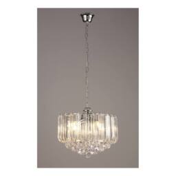 Netlighting Lana Acrylic Crystal with Spheres 3 Light E14 Polished Chrome in Silver - thumbnail 2