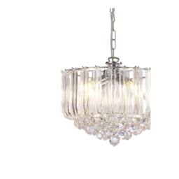 Netlighting Lana Acrylic Crystal with Spheres 3 Light E14 Polished Chrome in Silver - thumbnail 5