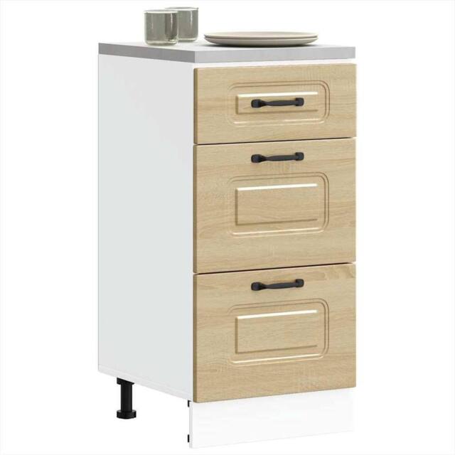 Berkfield Home Kitchen Base Cabinet Kalmar Sonoma Oak Engineered Wood - image 1